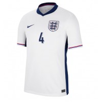Camisa de Futebol Inglaterra Declan Rice #4 Equipamento Principal Europeu 2024 Manga Curta